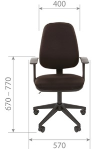 Кресло офисное CHAIRMAN 661 Ткань стандарт 15-21 черная в Южно-Сахалинске - предосмотр 3