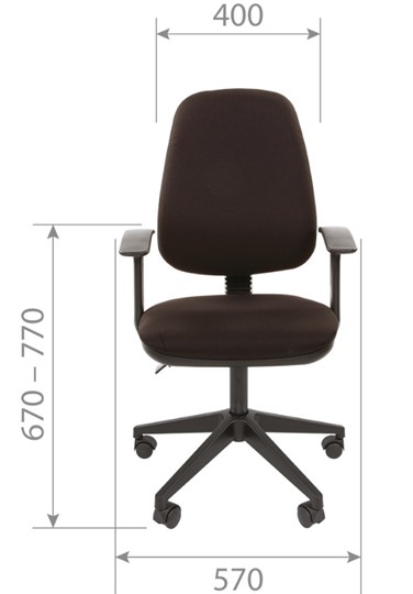 Кресло офисное CHAIRMAN 661 Ткань стандарт 15-21 черная в Южно-Сахалинске - изображение 3