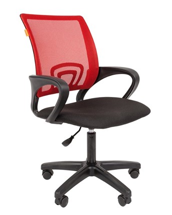 Компьютерное кресло CHAIRMAN 696 black LT, красное в Южно-Сахалинске - изображение