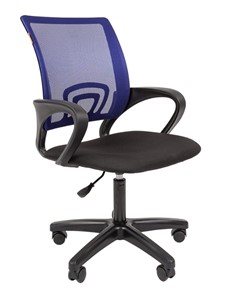 Кресло офисное CHAIRMAN 696 black LT, синий в Южно-Сахалинске