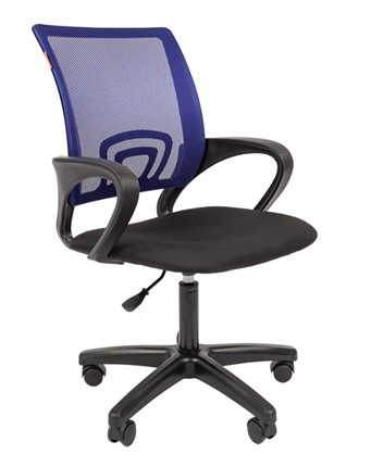Кресло офисное CHAIRMAN 696 black LT, синий в Южно-Сахалинске - изображение