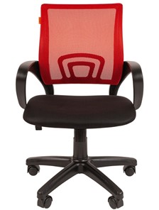 Кресло компьютерное CHAIRMAN 696 black Сетчатый акрил DW69 красный в Южно-Сахалинске - предосмотр 4