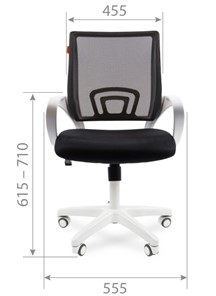 Офисное кресло CHAIRMAN 696 white, ткань, цвет красный в Южно-Сахалинске - предосмотр 1