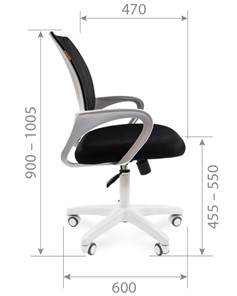 Офисное кресло CHAIRMAN 696 white, tw12-tw04 голубой в Южно-Сахалинске - предосмотр 2
