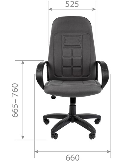 Офисное кресло CHAIRMAN 727 ткань ст., цвет черный в Южно-Сахалинске - изображение 5