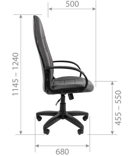 Офисное кресло CHAIRMAN 727 ткань ст., цвет черный в Южно-Сахалинске - изображение 6