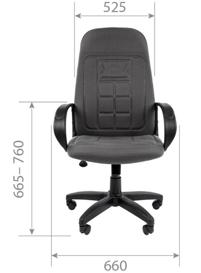 Офисное кресло CHAIRMAN 727 ткань ст., цвет серый в Южно-Сахалинске - изображение 3