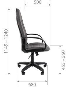 Офисное кресло CHAIRMAN 727 ткань ст., цвет серый в Южно-Сахалинске - предосмотр 4