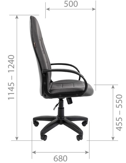 Офисное кресло CHAIRMAN 727 ткань ст., цвет серый в Южно-Сахалинске - изображение 4