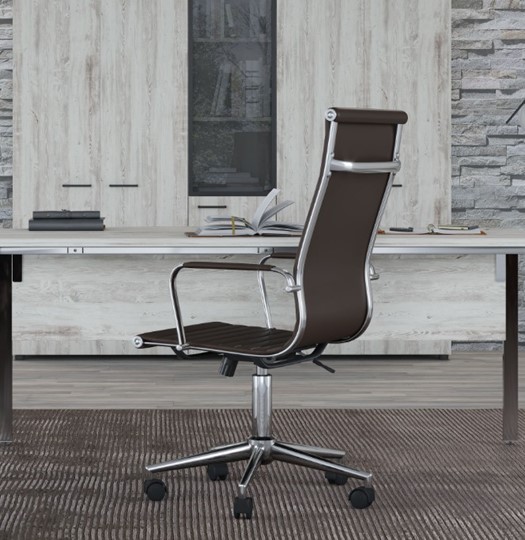 Офисное кресло CHAIRMAN 755, коричневое в Южно-Сахалинске - изображение 3