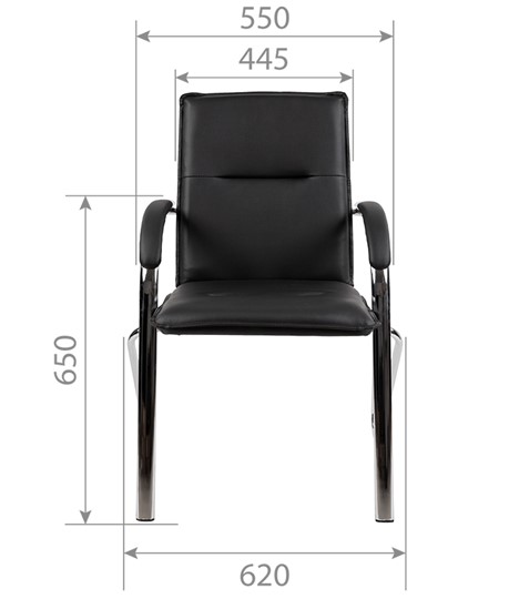 Офисное кресло CHAIRMAN 851 экокожа черная (2 шт. в комплекте) в Южно-Сахалинске - изображение 3