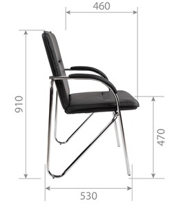 Офисное кресло CHAIRMAN 851 экокожа черная (2 шт. в комплекте) в Южно-Сахалинске - предосмотр 4
