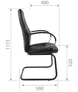 Кресло компьютерное CHAIRMAN 950V LT Экокожа черная в Южно-Сахалинске - предосмотр 4