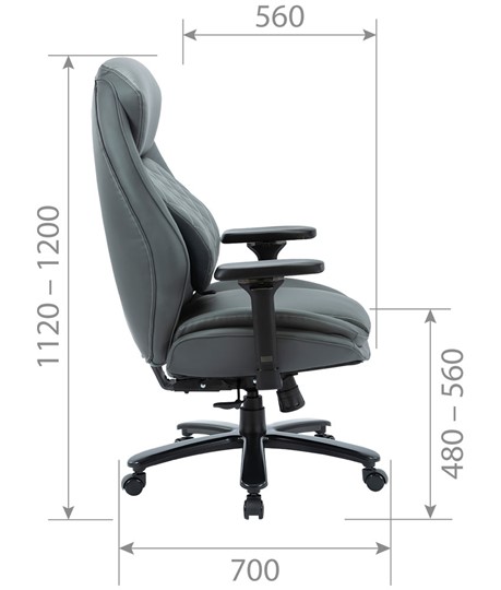 Офисное кресло CHAIRMAN CH403, черный, эко кожа в Южно-Сахалинске - изображение 4