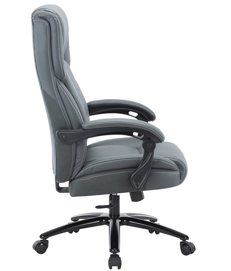 Кресло офисное CHAIRMAN CH415 эко кожа серая в Южно-Сахалинске - изображение 2