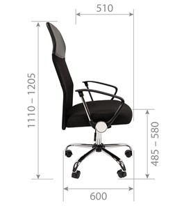 Офисное кресло CHAIRMAN CH610 N, черный в Южно-Сахалинске - предосмотр 2