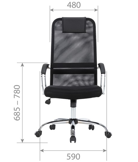 Офисное кресло CHAIRMAN CH612 Сетчатый акрил / Ткань стандарт / Экокожа, черный в Южно-Сахалинске - изображение 3