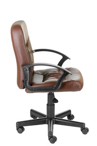 Офисное кресло Чат кожзам коричневый в Южно-Сахалинске - предосмотр 1