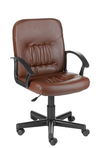 Офисное кресло Чат кожзам коричневый в Южно-Сахалинске - предосмотр