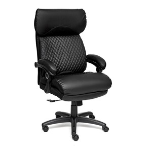 Офисное кресло CHIEF кож/зам/ткань, черный/черный стеганный/черный, 36-6/36-6/11 арт.12851 в Южно-Сахалинске