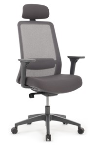 Компьютерное кресло Design WORK W-218C, Серый пластик/Серая сетка в Южно-Сахалинске