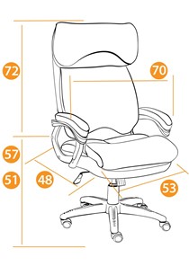 Офисное кресло DUKE флок/ткань, серый/серый, 29/TW-12 арт.14039 в Южно-Сахалинске - предосмотр 27