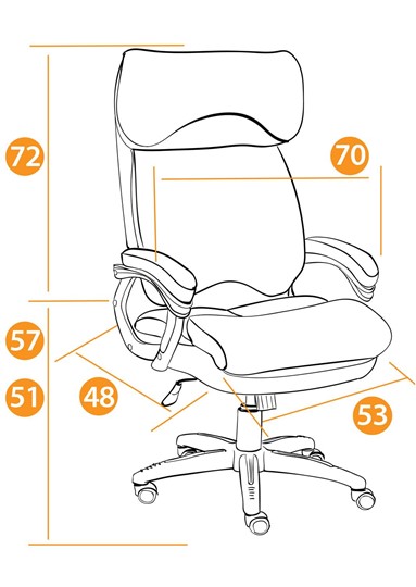 Офисное кресло DUKE флок/ткань, серый/серый, 29/TW-12 арт.14039 в Южно-Сахалинске - изображение 27