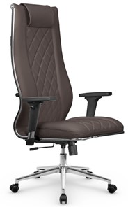Офисное кресло МЕТТА L 1m 50M/2D Infinity Easy Clean топган, нижняя часть 17852 темно-коричневый в Южно-Сахалинске