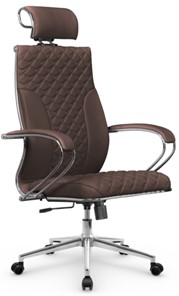 Кресло офисное Metta L 2c 44C/K116 Infinity Easy Clean топган, нижняя часть 17852 темно-коричневый в Южно-Сахалинске