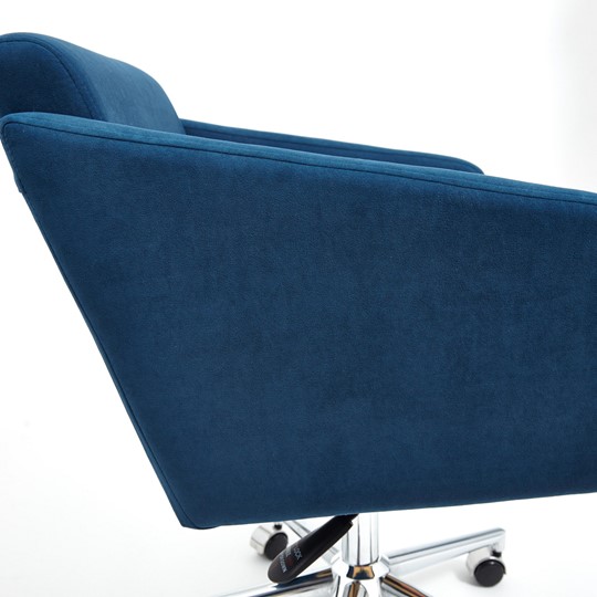 Офисное кресло MILAN хром флок, синий, арт.13948 в Южно-Сахалинске - изображение 8