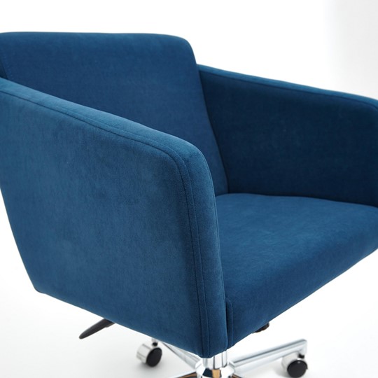 Офисное кресло MILAN хром флок, синий, арт.13948 в Южно-Сахалинске - изображение 9