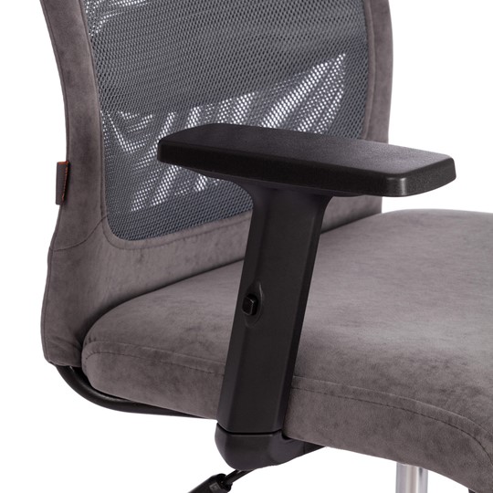 Офисное кресло PROFIT PLT флок/ткань, серый, 29/W-12, арт.20537 в Южно-Сахалинске - изображение 8