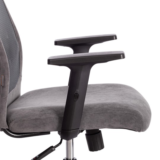 Офисное кресло PROFIT PLT флок/ткань, серый, 29/W-12, арт.20537 в Южно-Сахалинске - изображение 9