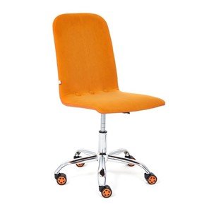 Кресло компьютерное RIO флок/кож/зам, оранжевый/оранжевый, арт.14188 в Южно-Сахалинске