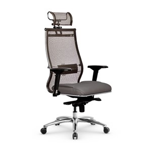 Кресло офисное Samurai SL-3.05 MPES Светло-коричневый / Серый в Южно-Сахалинске - предосмотр