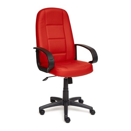 Офисное кресло СН747 кож/зам, красный, арт.7707 в Южно-Сахалинске - изображение