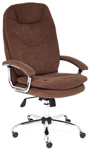 Компьютерное кресло SOFTY LUX флок, коричневый, арт.13595 в Южно-Сахалинске - предосмотр