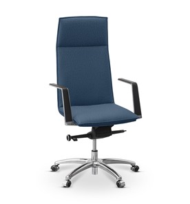 Кресло в офис Соло, ткань Bahama / синяя, solo4 в Южно-Сахалинске