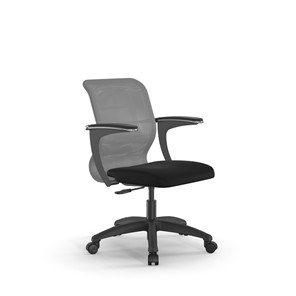 Кресло SU-M-4/подл.160/осн.005 светло-серый/черный в Южно-Сахалинске - предосмотр