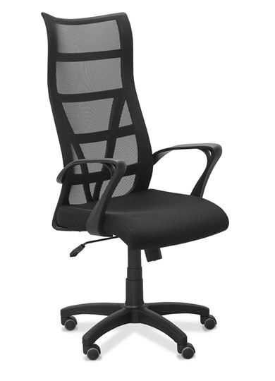 Кресло офисное Топ, сетка/ткань TW / черная/синяя в Южно-Сахалинске - изображение 2