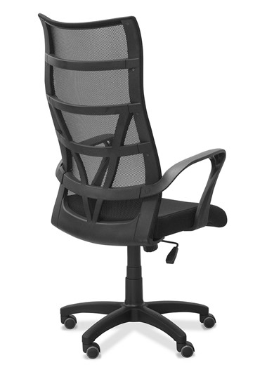 Кресло офисное Топ, сетка/ткань TW / черная/синяя в Южно-Сахалинске - изображение 4