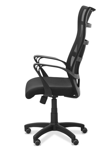 Кресло офисное Топ, сетка/ткань TW / черная/синяя в Южно-Сахалинске - изображение 7