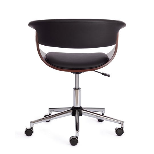 Офисное кресло VIMTA орех, кож/зам черный, арт.13663 в Южно-Сахалинске - изображение 3
