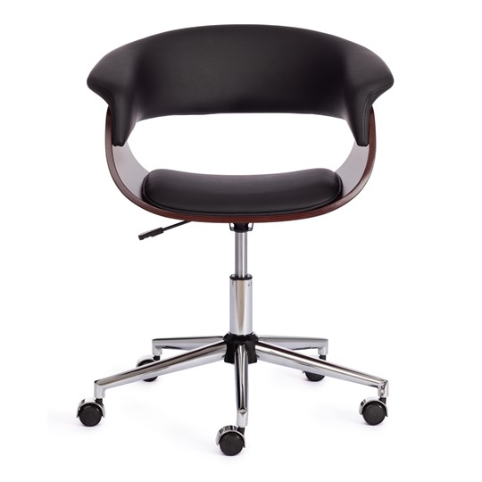 Офисное кресло VIMTA орех, кож/зам черный, арт.13663 в Южно-Сахалинске - изображение 4