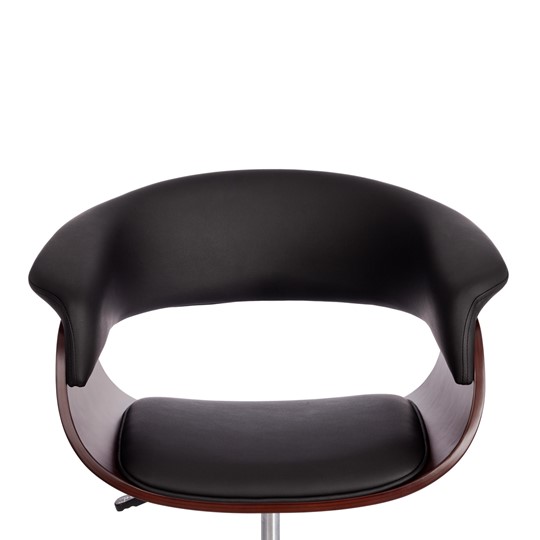 Офисное кресло VIMTA орех, кож/зам черный, арт.13663 в Южно-Сахалинске - изображение 5