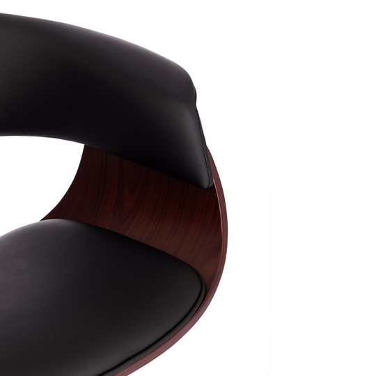 Офисное кресло VIMTA орех, кож/зам черный, арт.13663 в Южно-Сахалинске - изображение 6