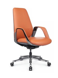Офисное кресло Napoli-M (YZPN-YR021), Оранжевая кожа/Серая кожа в Южно-Сахалинске - предосмотр