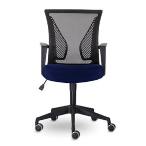 Офисное кресло Brabix Wings MG-309 (пластик черный, сетка, черное/синее) 532013 в Южно-Сахалинске