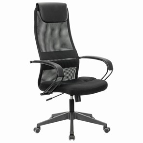 Кресло Brabix Premium Stalker EX-608 PL (ткань-сетка/кожзам, черное) 532090 в Южно-Сахалинске - предосмотр