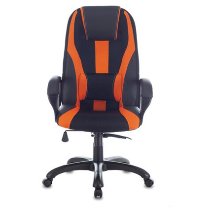 Компьютерное кресло Brabix Premium Rapid GM-102 (экокожа/ткань, черно/оранжевое) 532420 в Южно-Сахалинске - изображение